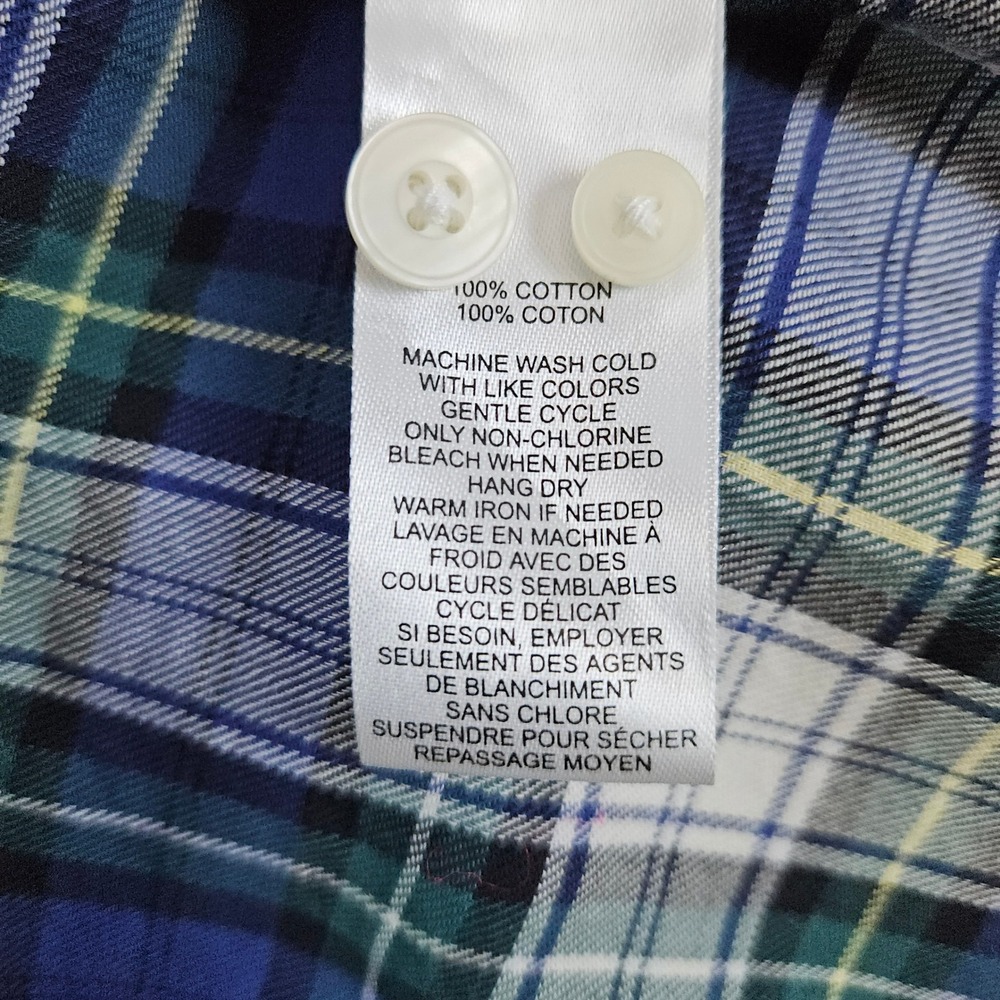 UntuckIt Women's Blue & Green Plaid Button Down Size M Shirt Preston Ridge - Picture 4 of 11